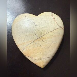 GIFT 🎁 READY Heart-Shaped Marble Heart Decor or Paper Weight